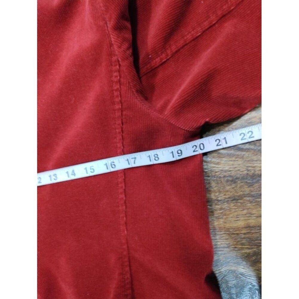 Talbots Long Sleeve Collar Button Front Corduroy Jacket Red Women's Size 16P - Picture 9 of 10